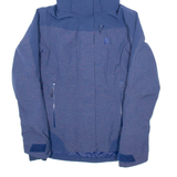 SALOMON Womens Ski Coat Blue Nylon Hooded S