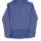 SALOMON Womens Ski Coat Blue Nylon Hooded S