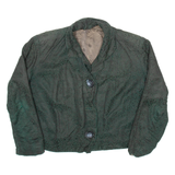 Cropped Womens Blazer Jacket Green 90s Floral S