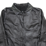 YESSICA Womens Biker Jacket Black Leather M