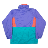 TKO Mens Windbreaker Jacket Purple Nylon Hooded Colourblock M