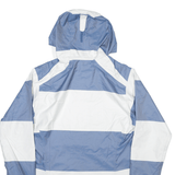 HELLY HANSEN Womens Rain Jacket Blue Hooded Striped S