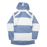 HELLY HANSEN Womens Rain Jacket Blue Hooded Striped S