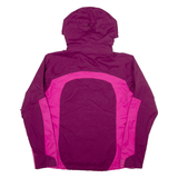 JACK WOLFSKIN Womens Rain Jacket Purple Hooded S