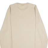 REEBOK Mens Jumper Beige Crew Neck Tight Knit M