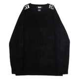 DKNY Womens Jumper Black Crew Neck Tight Knit Viscose M