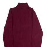 DIESEL Mens Jumper Maroon 1/4 Zip Tight Knit M