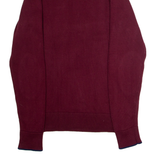 DIESEL Mens Jumper Maroon 1/4 Zip Tight Knit M