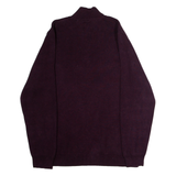 DIESEL Mens Jumper Maroon 1/4 Zip Tight Knit 2XL