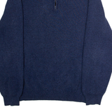 DIESEL Mens Heavy Knit Jumper Blue 1/4 Zip Tight Knit 2XL