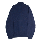 DIESEL Mens Heavy Knit Jumper Blue 1/4 Zip Tight Knit 2XL