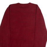 DIESEL Mens Jumper Red Crew Neck Tight Knit XL
