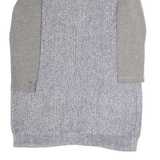 HILFIGER DENIM Wrap Womens Patterned Cardigan Blue V-Neck Chunky Knit M