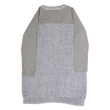 HILFIGER DENIM Wrap Womens Patterned Cardigan Blue V-Neck Chunky Knit M