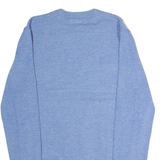 DIESEL Mens Jumper Blue Crew Neck Tight Knit S