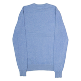 DIESEL Mens Jumper Blue Crew Neck Tight Knit S