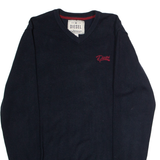 DIESEL Mens Jumper Blue Crew Neck Tight Knit S