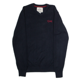 DIESEL Mens Jumper Blue Crew Neck Tight Knit S