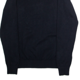 DIESEL Mens Jumper Blue Crew Neck Tight Knit S