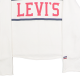 LEVI'S Cropped Womens Sweatshirt Cream Crew Neck L