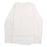 LEVI'S Cropped Womens Sweatshirt Cream Crew Neck L