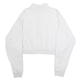 NIKE Cropped Womens Sweatshirt Grey 1/4 Zip L