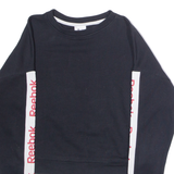 REEBOK Womens Sweatshirt Black Crew Neck XS
