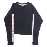 REEBOK Womens Sweatshirt Black Crew Neck XS