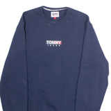 TOMMY JEANS Mens Sweatshirt Blue Crew Neck S
