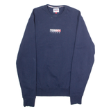 TOMMY JEANS Mens Sweatshirt Blue Crew Neck S