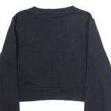 ELLESSE Cropped Womens Sweatshirt Black Crew Neck M