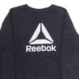 REEBOK Womens Sweatshirt Black Crew Neck XS