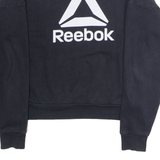 REEBOK Womens Sweatshirt Black Crew Neck XS