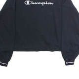 CHAMPION Oversized Womens Sweatshirt Black Crew Neck L
