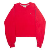 HILFIGER DENIM Cropped Womens Sweatshirt Red Crew Neck XXS