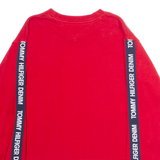 HILFIGER DENIM Cropped Womens Sweatshirt Red Crew Neck XXS