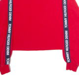 HILFIGER DENIM Cropped Womens Sweatshirt Red Crew Neck XXS