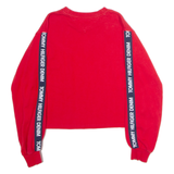 HILFIGER DENIM Cropped Womens Sweatshirt Red Crew Neck XXS