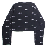 NIKE Air Cropped Womens Sweatshirt Black Crew Neck S