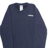 ADIDAS Mens Sweatshirt Blue Crew Neck S