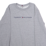 TOMMY HILFIGER Womens Sweatshirt Grey Crew Neck S