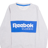REEBOK Mens Sweatshirt Grey Crew Neck S