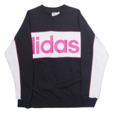 ADIDAS ORIGINALS Womens Sweatshirt Black Crew Neck UK 8