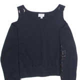 ELLESSE Womens Sweatshirt Black UK 6