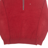 CALVIN KLEIN GOLF Mens Jumper Red 1/4 Zip Tight Knit M