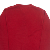 TOMMY HILFIGER Mens Jumper Red Tight Knit S