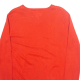 TOMMY HILFIGER GOLF Womens Jumper Orange V-Neck Tight Knit M