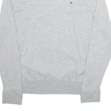 TOMMY HILFIGER Mens Jumper Grey Tight Knit Silk S