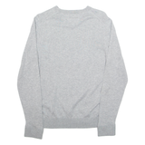 TOMMY HILFIGER Mens Jumper Grey Tight Knit Silk S