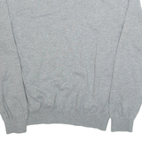TOMMY HILFIGER Mens Jumper Grey V-Neck Tight Knit L